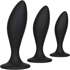 Silicone Anal Curve Exerciser Kit With Three Plugs By CalExotics