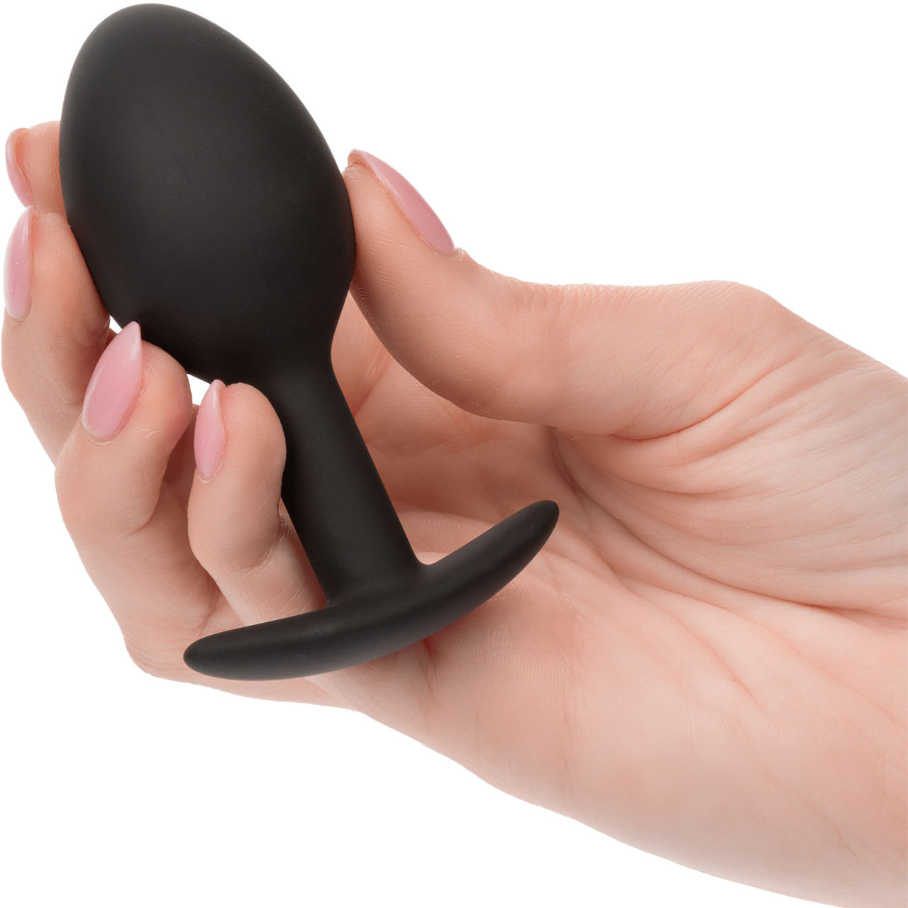 Weighted Silicone Butt Plug By CalExotics - Black