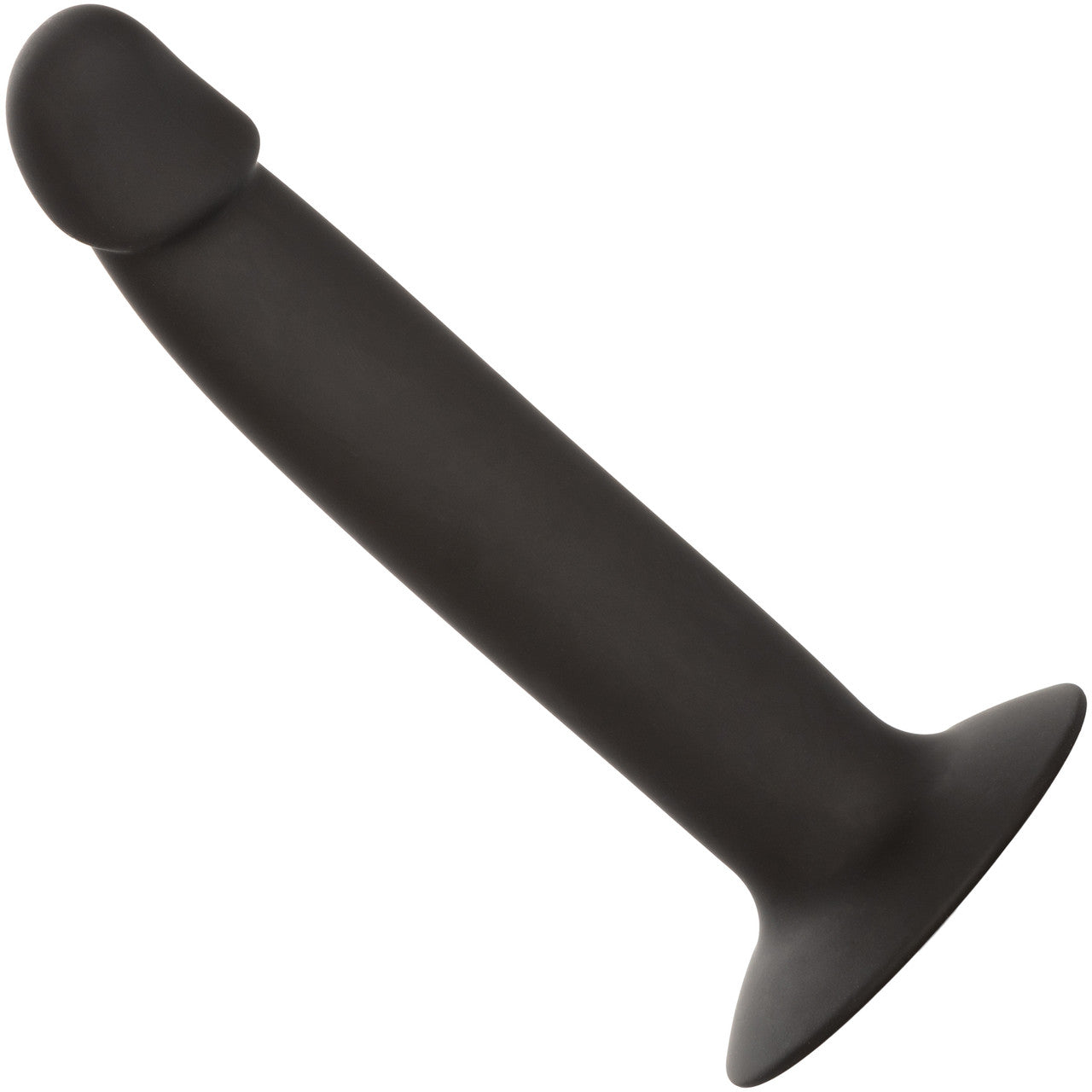 Silicone Slim Anal Stud Suction Cup Dildo By CalExotics - Black