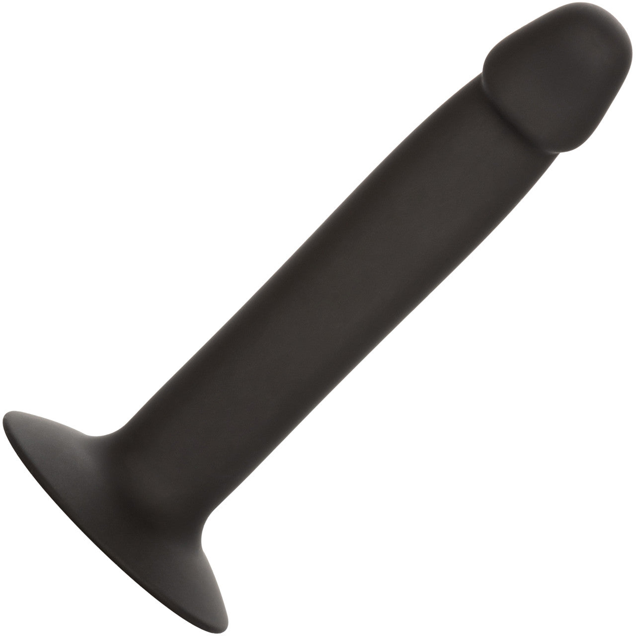 Silicone Slim Anal Stud Suction Cup Dildo By CalExotics - Black