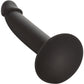 Silicone Slim Anal Stud Suction Cup Dildo By CalExotics - Black