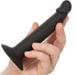 Silicone Slim Anal Stud Suction Cup Dildo By CalExotics - Black