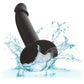 Silicone Slim Anal Stud Suction Cup Dildo By CalExotics - Black