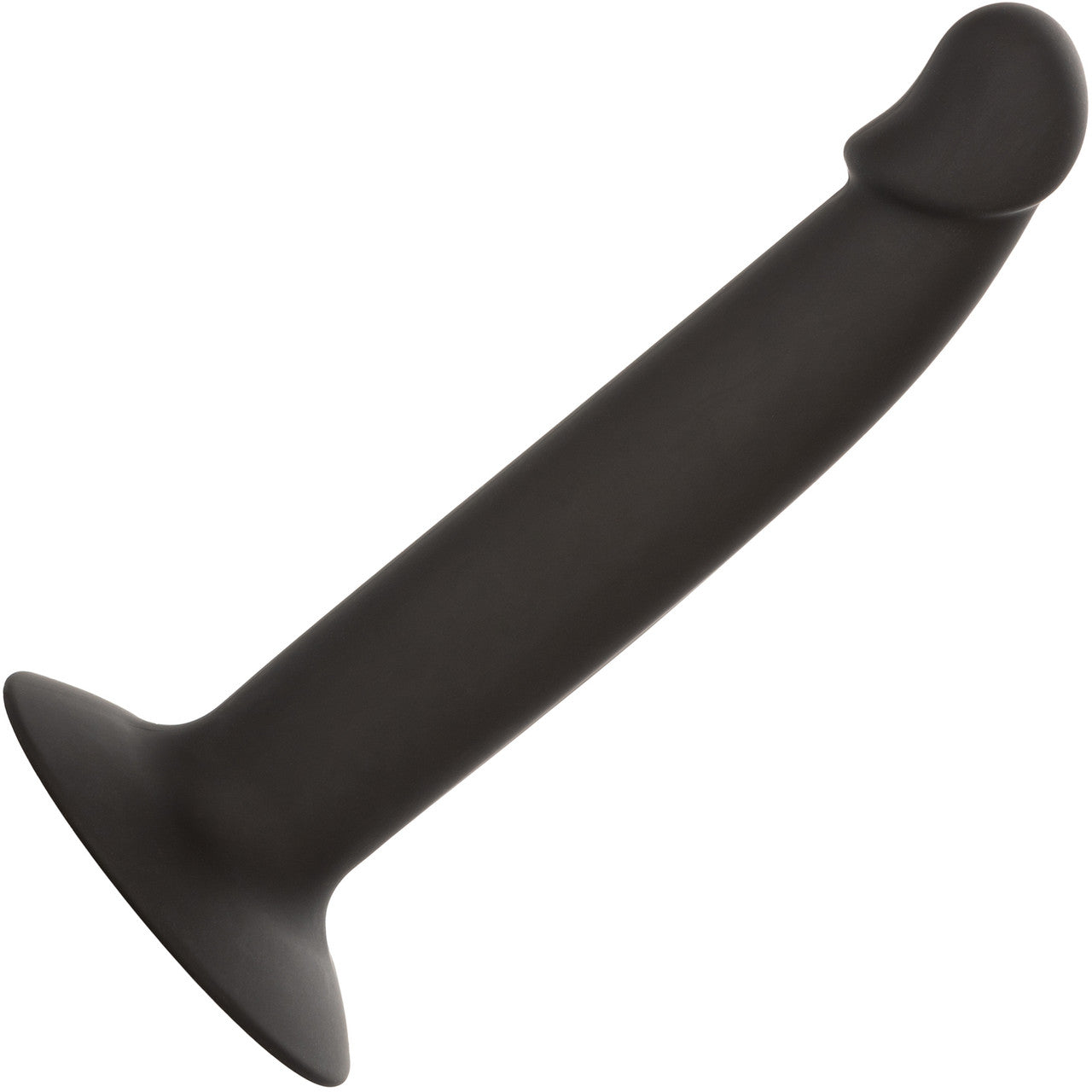 Silicone Slim Anal Stud Suction Cup Dildo By CalExotics - Black