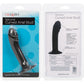 Silicone Curved Anal Stud Suction Cup Dildo By CalExotics - Black