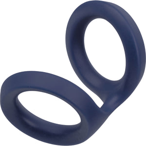 Viceroy Dual Ring Ultra-Soft Silicone Cock Ring By CalExotics - Blue