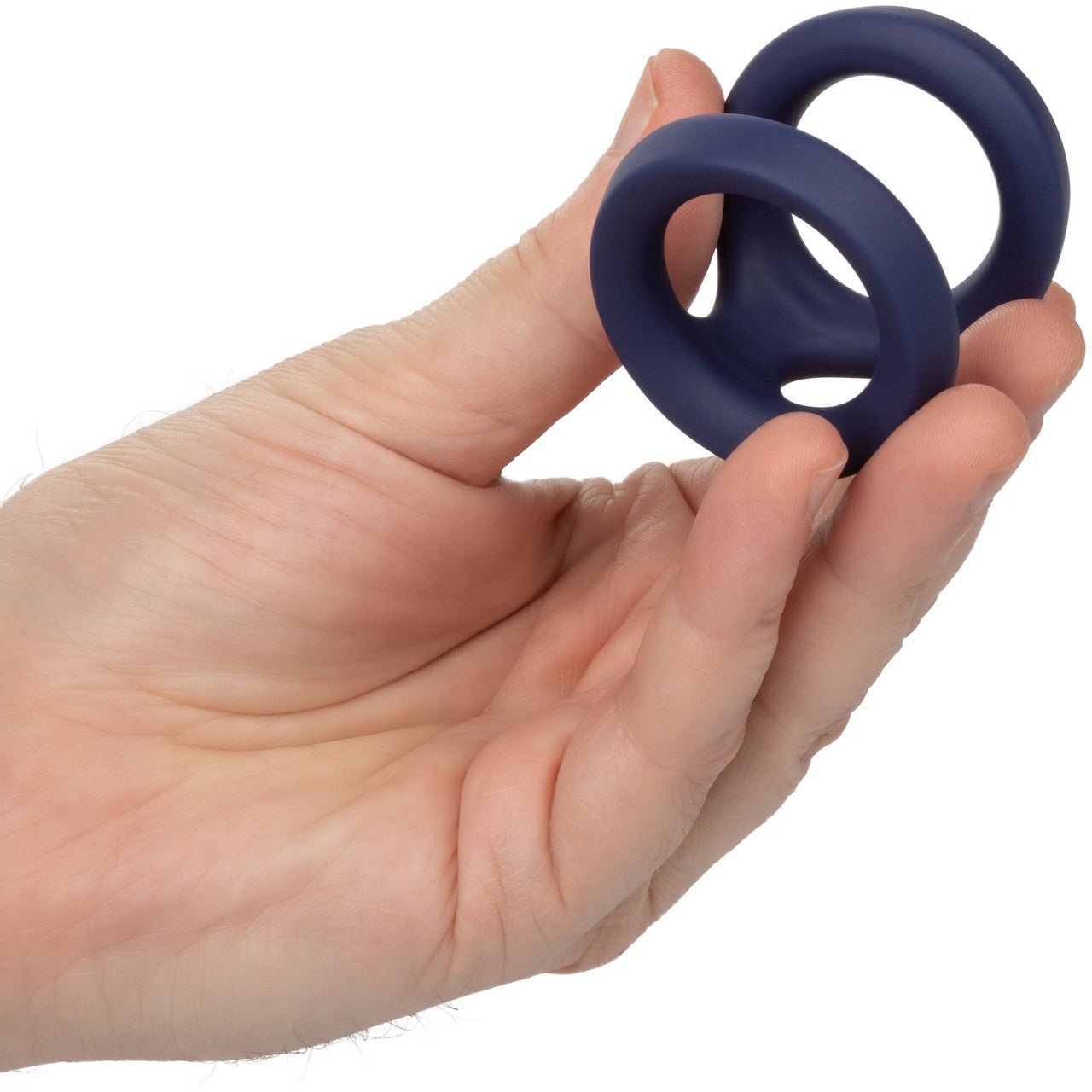 Viceroy Dual Ring Ultra-Soft Silicone Cock Ring By CalExotics - Blue