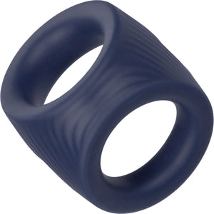 Viceroy Max Dual Ring Ultra-Soft Silicone Cock Ring By CalExotics - Blue