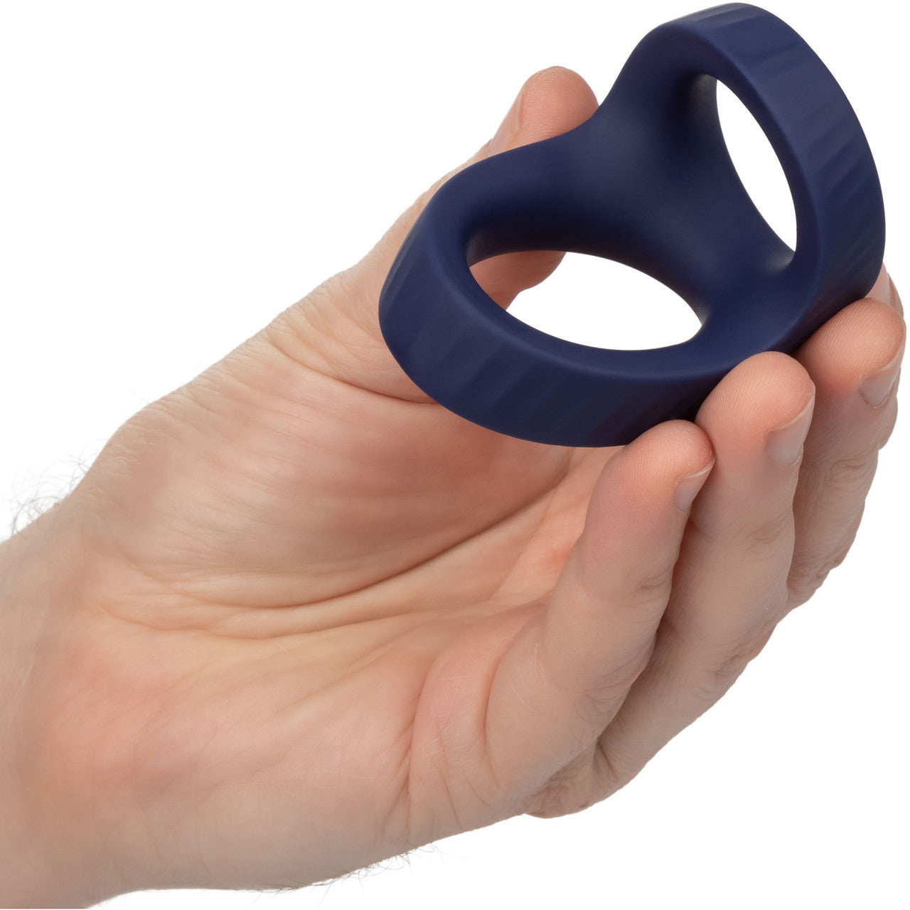 Viceroy Max Dual Ring Ultra-Soft Silicone Cock Ring By CalExotics - Blue