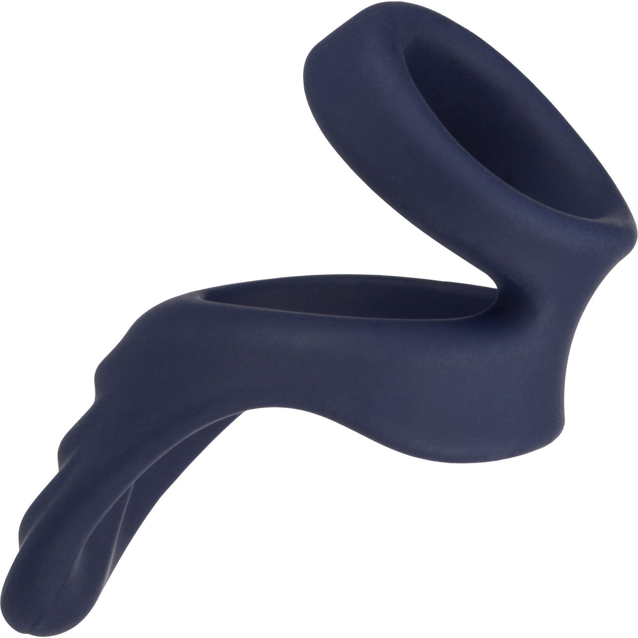 Viceroy Perineum Dual Ring Ultra-Soft Silicone Cock Ring By CalExotics - Blue