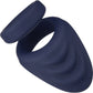 Viceroy Perineum Dual Ring Ultra-Soft Silicone Cock Ring By CalExotics - Blue