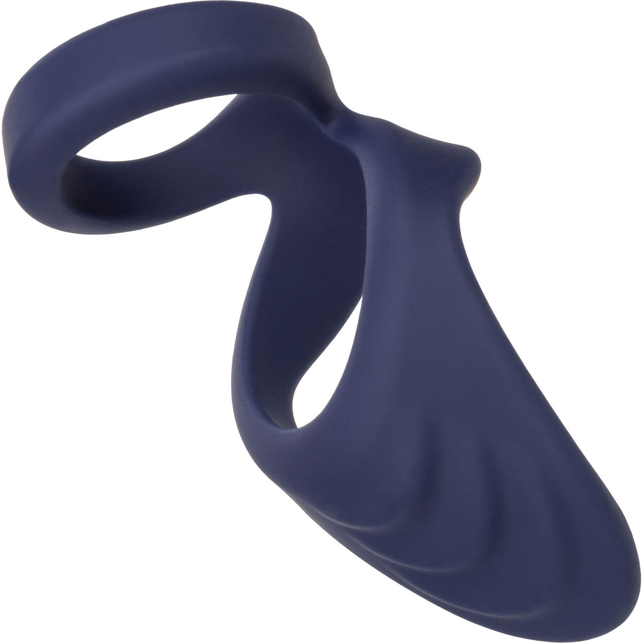 Viceroy Perineum Dual Ring Ultra-Soft Silicone Cock Ring By CalExotics - Blue