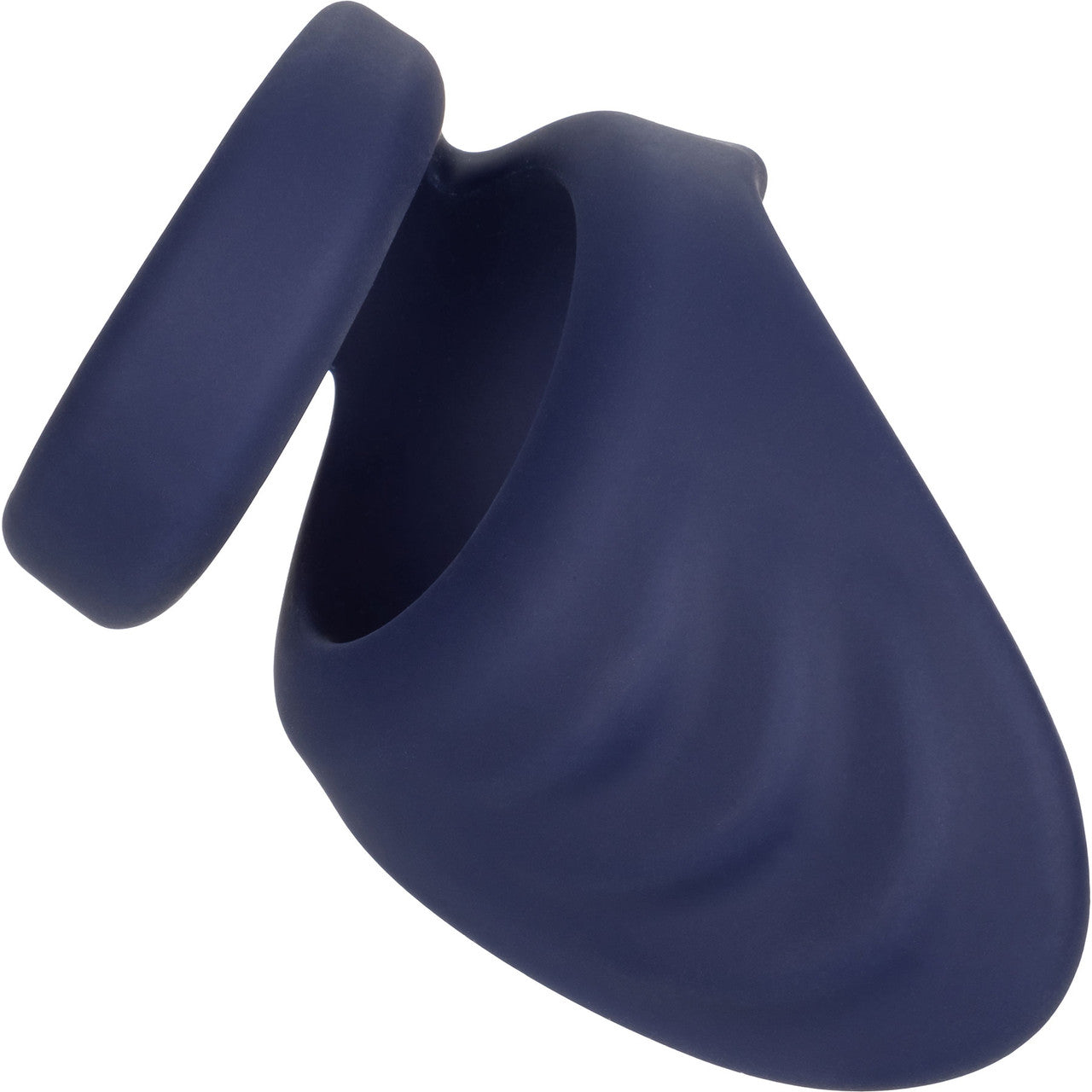 Viceroy Perineum Dual Ring Ultra-Soft Silicone Cock Ring By CalExotics - Blue