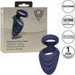 Viceroy Perineum Dual Ring Ultra-Soft Silicone Cock Ring By CalExotics - Blue