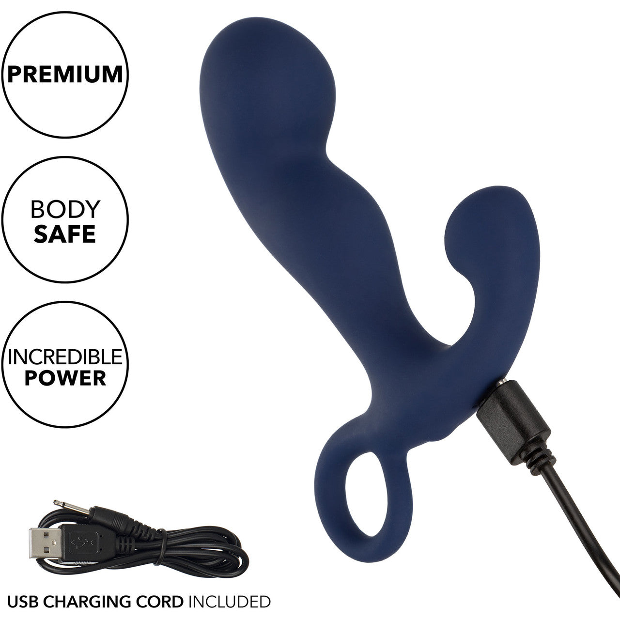 Viceroy Platinum Series Silicone Rechargeable Command Prostate Probe By CalExotics - Blue