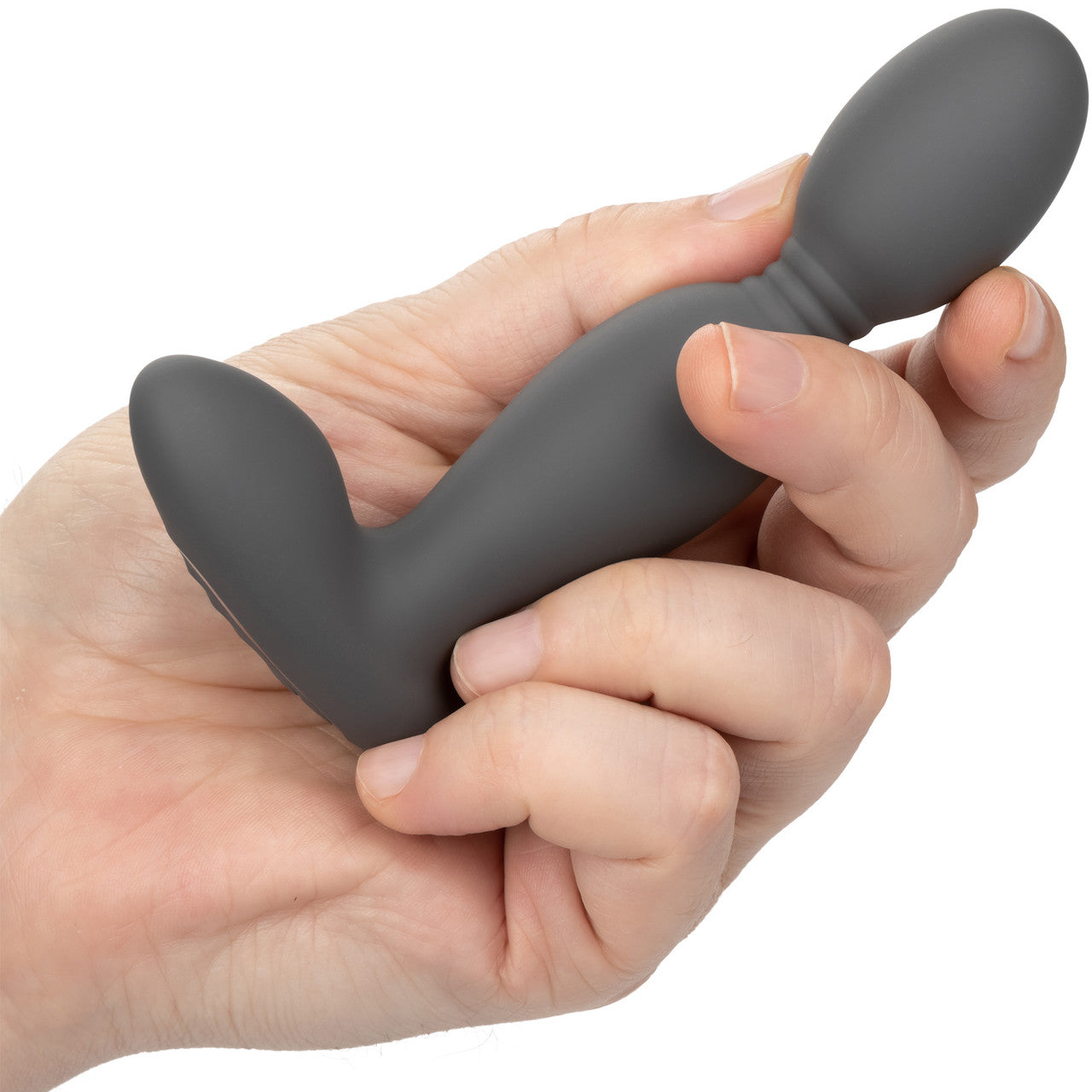 Eclipse Silicone Rotator Vibrating Rechargeable Anal Probe By CalExotics - Grey