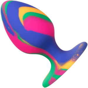 Cheeky Tie-Dye Silicone Butt Plug Medium By CalExotics