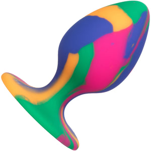 Cheeky Tie-Dye Silicone Butt Plug Medium By CalExotics