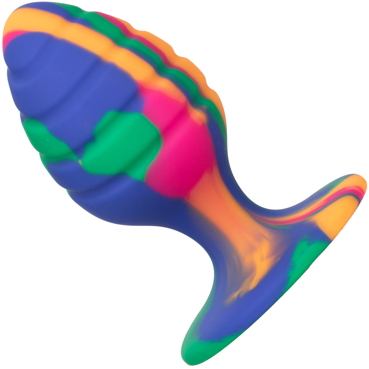 Cheeky Swirl Tie-Dye Silicone Butt Plug Medium By CalExotics