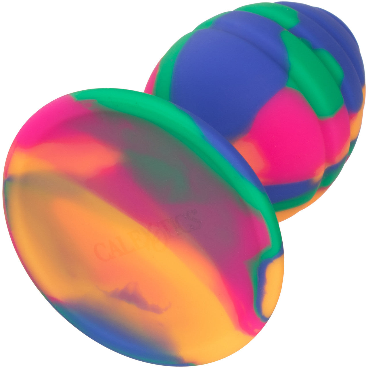 Cheeky Swirl Tie-Dye Silicone Butt Plug Medium By CalExotics