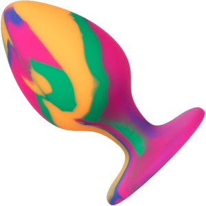 Cheeky Tie-Dye Silicone Butt Plug Large By CalExotics