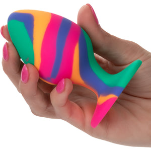Cheeky Tie-Dye Silicone Butt Plug Large By CalExotics
