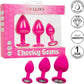 Cheeky Gems Silicone 3-Piece Anal Training Kit By CalExotics - Pink