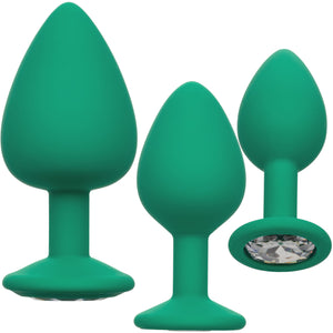 Cheeky Gems Silicone 3-Piece Anal Training Kit By CalExotics - Green