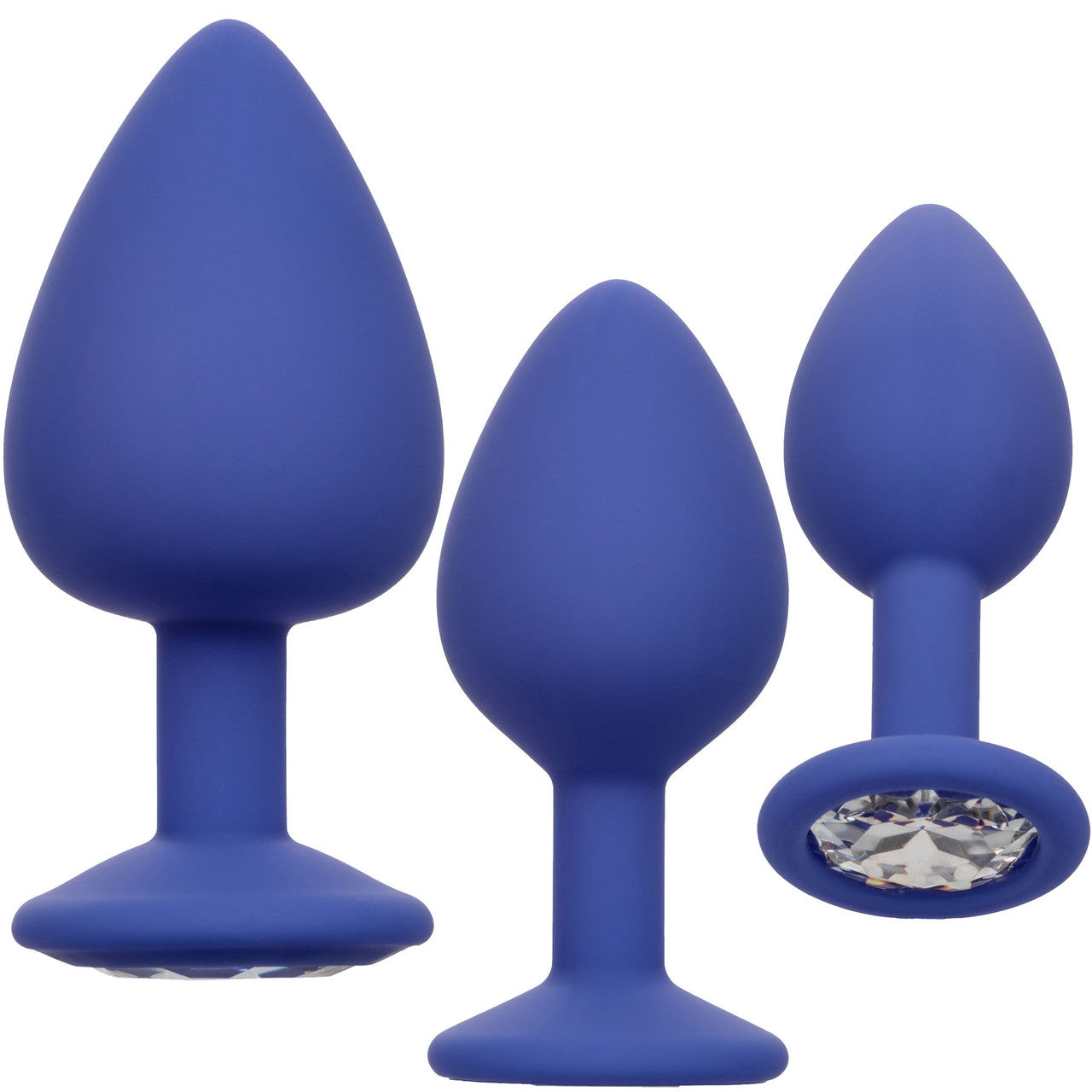 Cheeky Gems Silicone 3-Piece Anal Training Kit By CalExotics - Purple