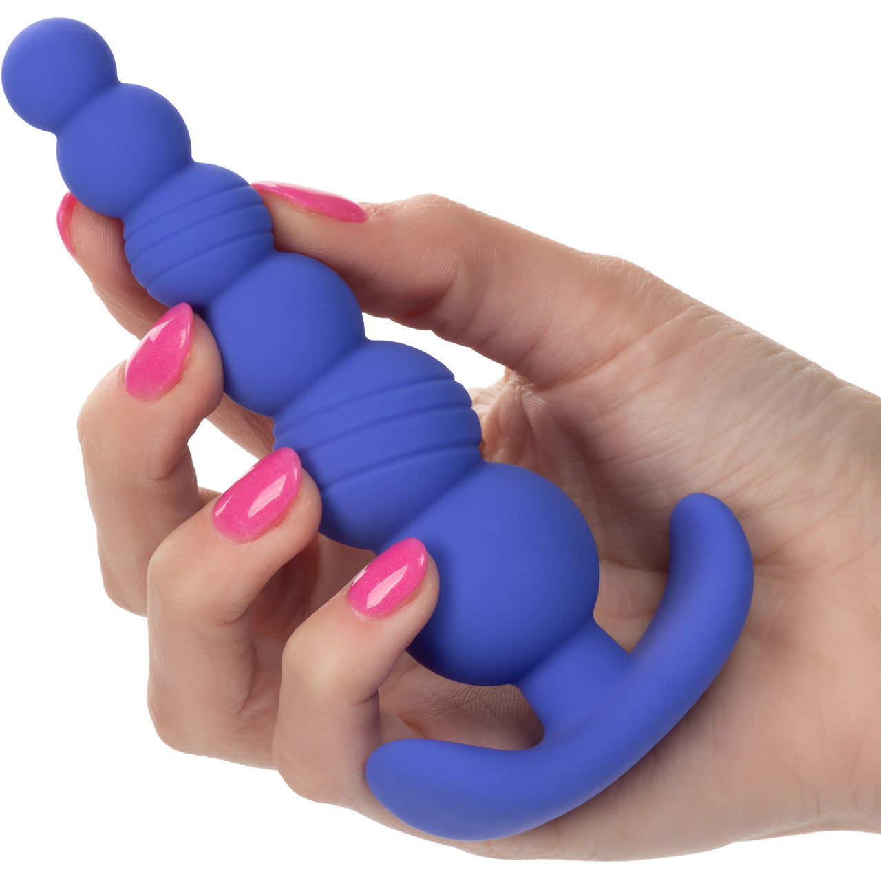 Cheeky X-6 Beads Silicone Anal Probe by CalExotics - Blue