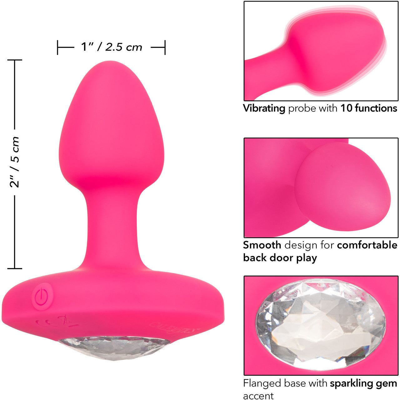 Cheeky Gems Silicone Vibrating Probe Cheeky Gems Silicone Vibrating Probe