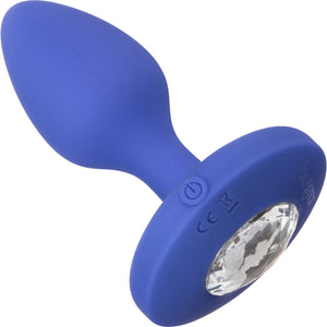 Cheeky Gems Silicone Rechargeable Vibrating Medium Anal Probe By CalExotics - Blue