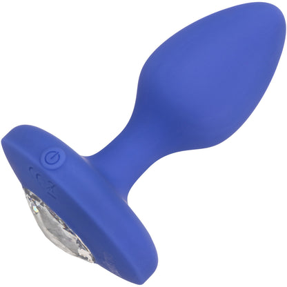 Cheeky Gems Silicone Rechargeable Vibrating Medium Anal Probe By CalExotics - Blue