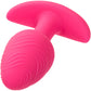 Cheeky Glow In The Dark Rechargeable Silicone Vibrating Butt Plug By CalExotics - Pink