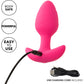 Cheeky Glow In The Dark Rechargeable Silicone Vibrating Butt Plug By CalExotics - Pink