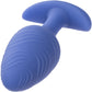 Cheeky Glow In The Dark Rechargeable Silicone Vibrating Large Butt Plug By CalExotics - Blue