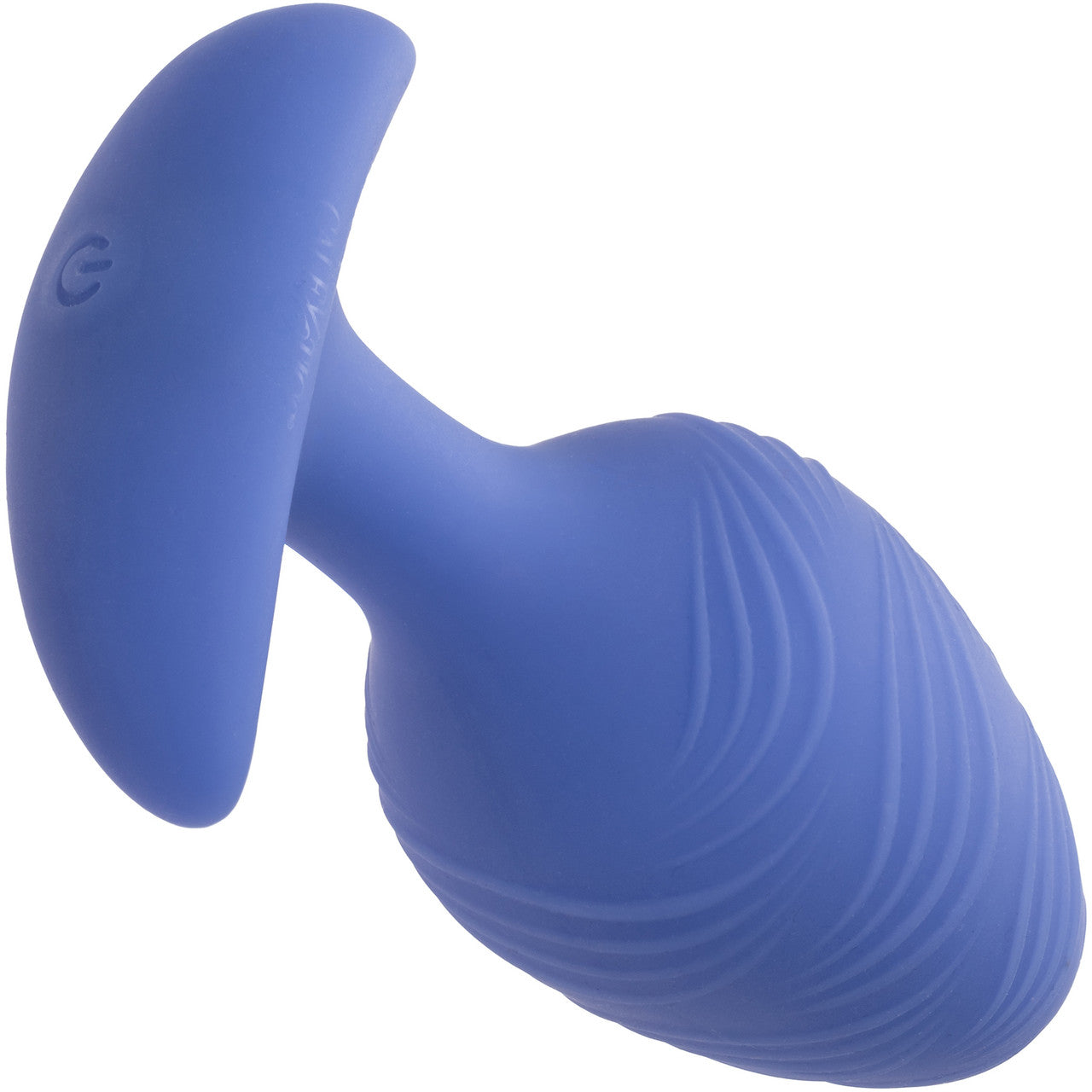 Cheeky Glow In The Dark Rechargeable Silicone Vibrating Large Butt Plug By CalExotics - Blue