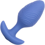 Cheeky Glow In The Dark Rechargeable Silicone Vibrating Large Butt Plug By CalExotics - Blue