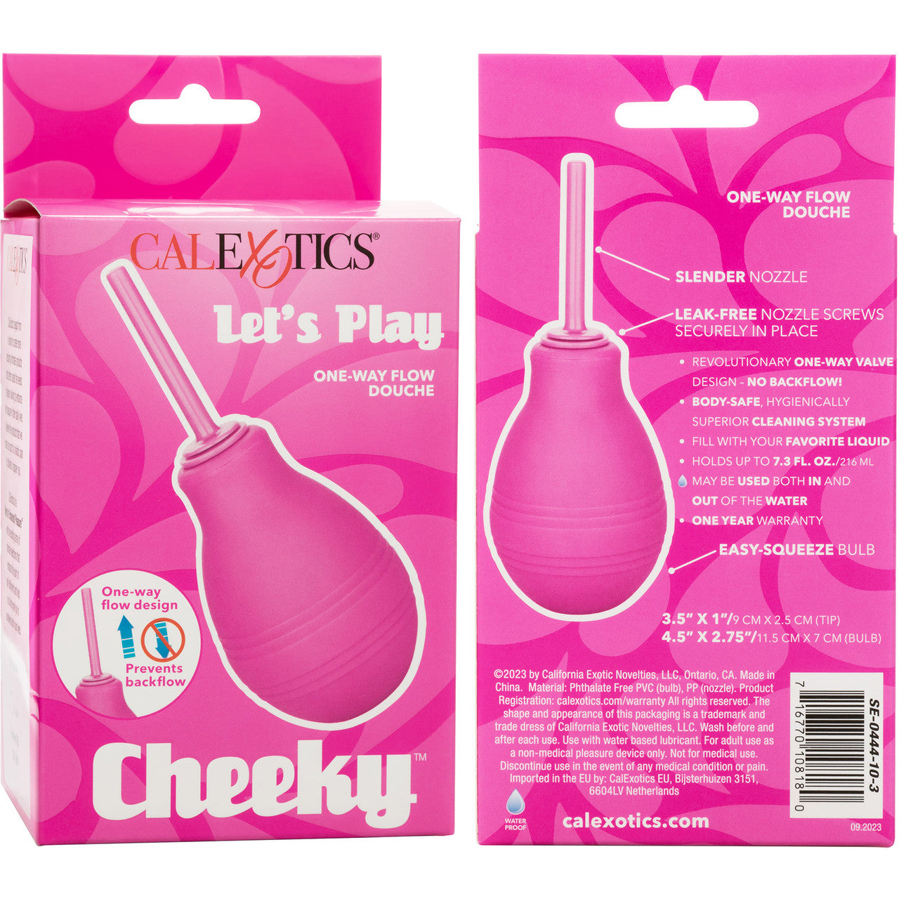 Cheeky One Way Flow Douche Anal Cleansing Tool By CalExotics - Pink