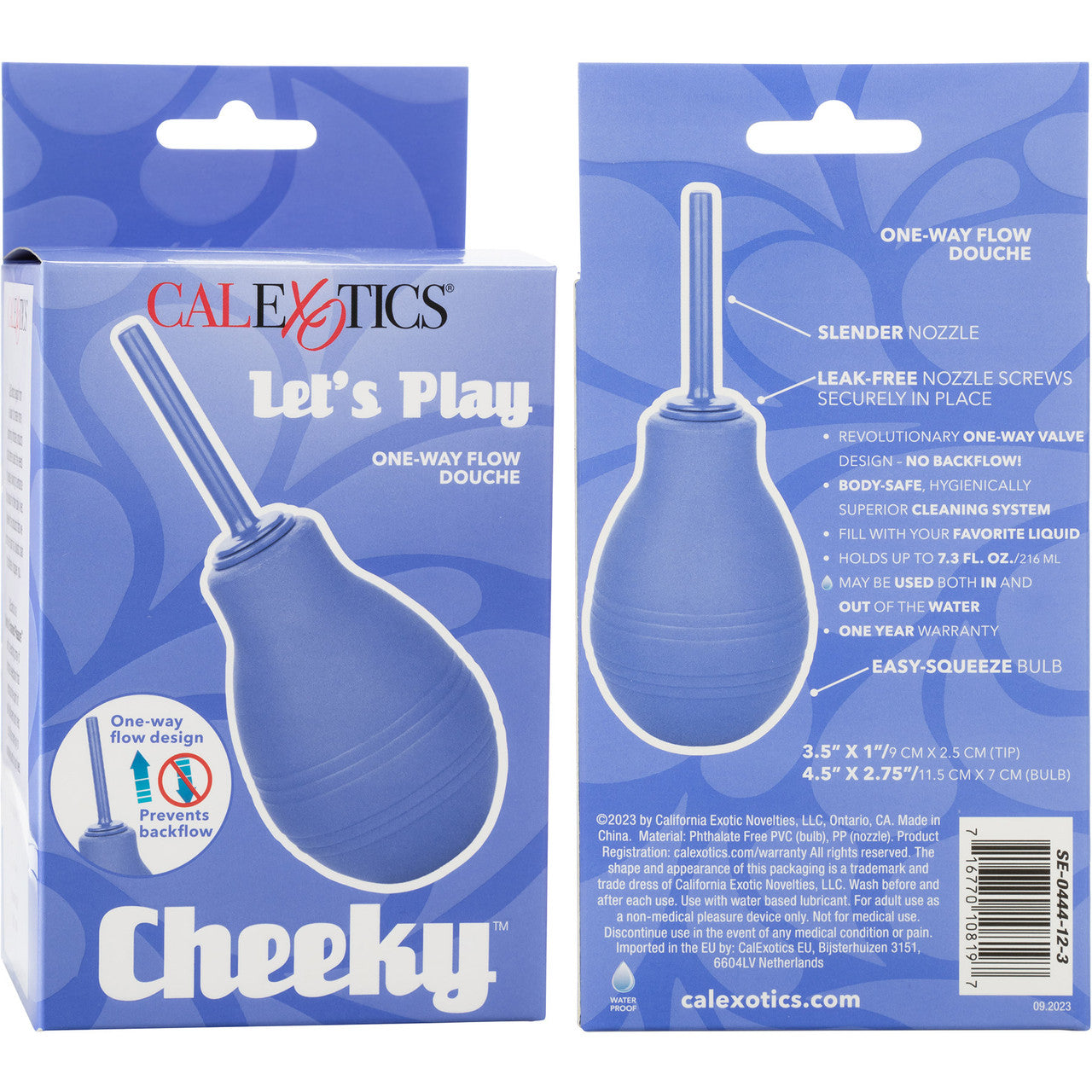 Cheeky One Way Flow Douche Anal Cleansing Tool By CalExotics - Purple