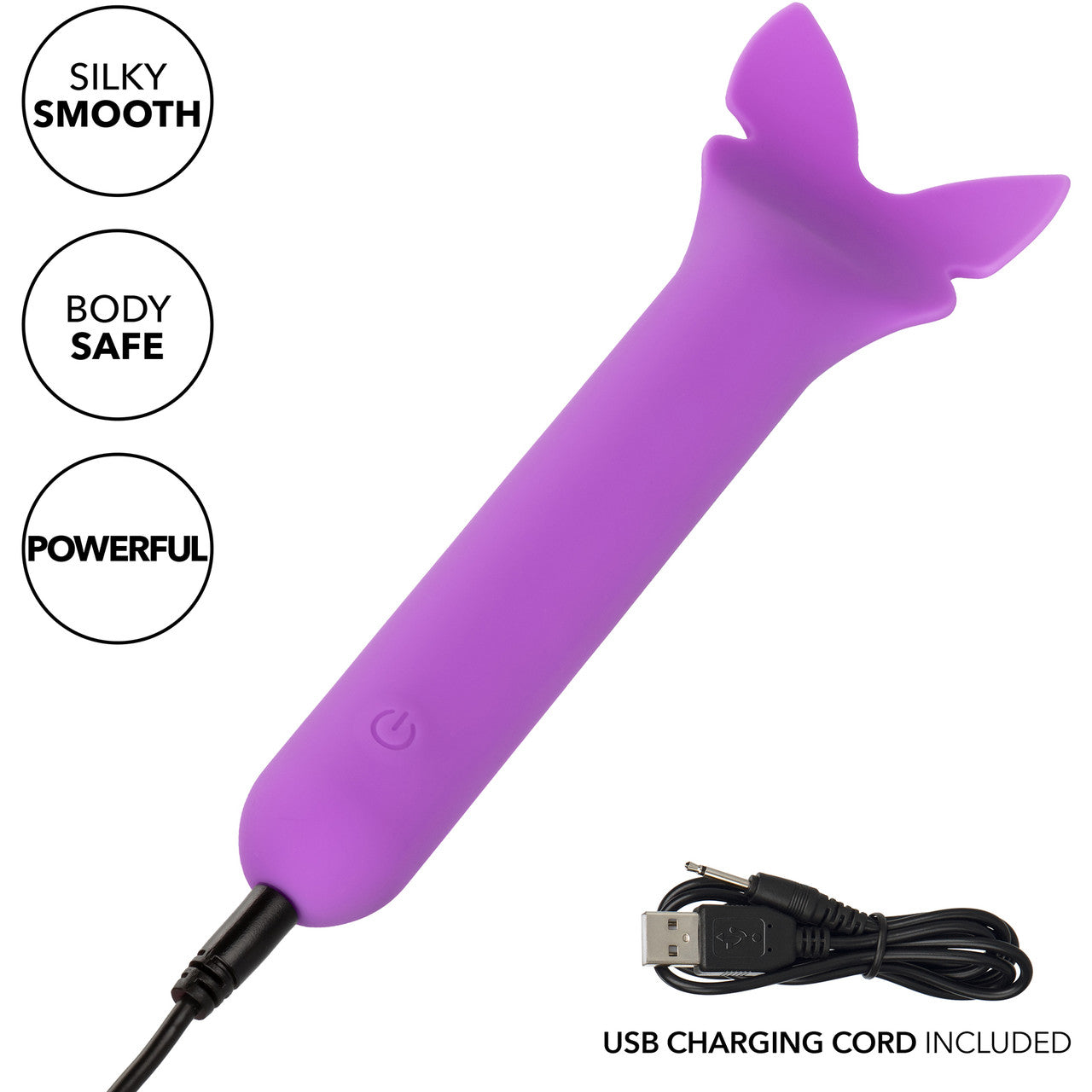 Bliss Liquid Silicone Flutter Rechargeable Waterproof Clitoral Vibrator By CalExotics - Purple