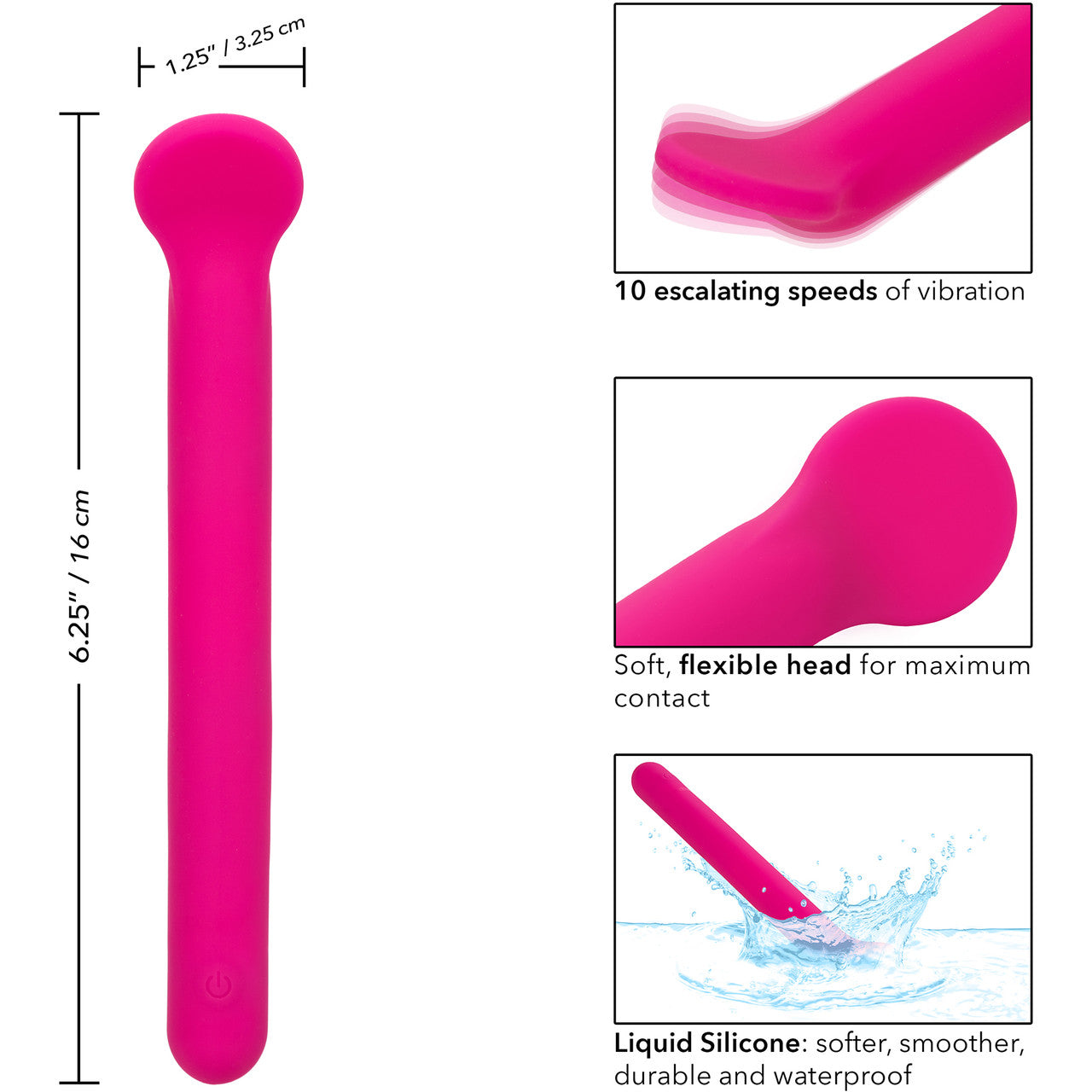 Bliss Liquid Silicone Clitoriffic Rechargeable Waterproof Vibrator - Pink