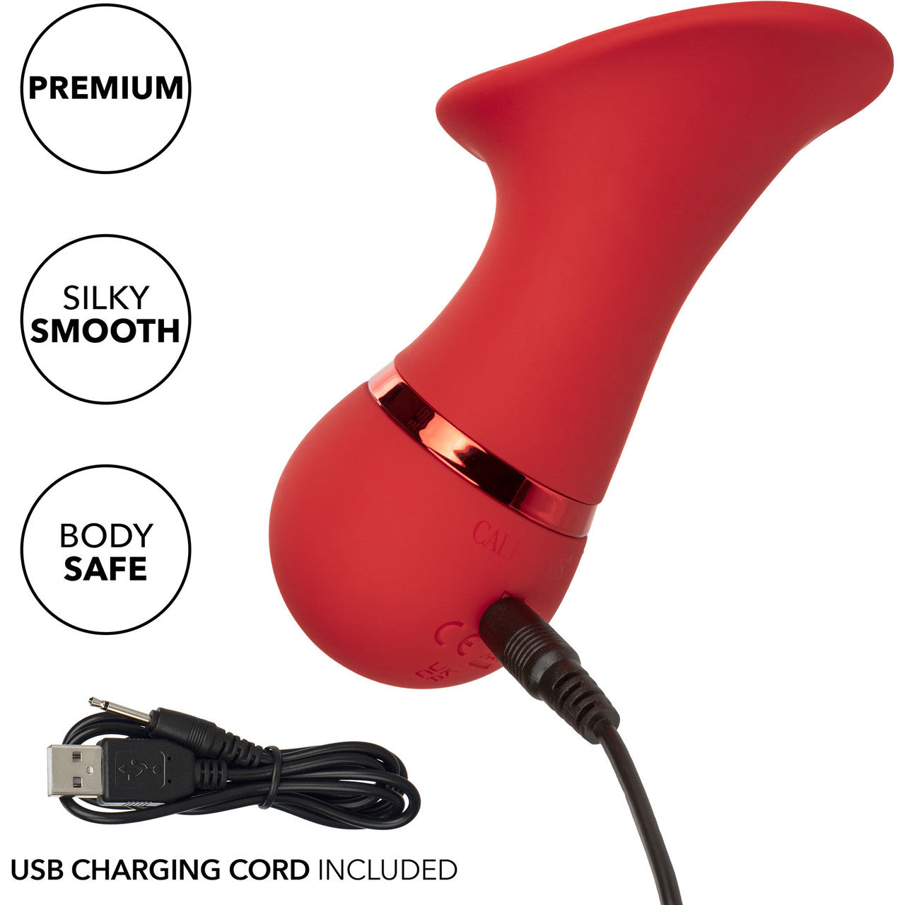 French Kiss Seducer Rechargeable Silicone Clitoral Stimulator By CalExotics - Red