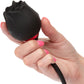 French Kiss Elite Siren Silicone Bullet Vibrator & Flickering Tongue Clitoral Stimulator By CalExotics - Black