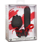 French Kiss Elite Lover Silicone Rotating Bullet Vibrator & Flickering Tongue Clitoral Stimulator By CalExotics - Black