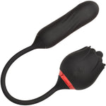 French Kiss Elite Lover Silicone Rotating Bullet Vibrator & Flickering Tongue Clitoral Stimulator By CalExotics - Black