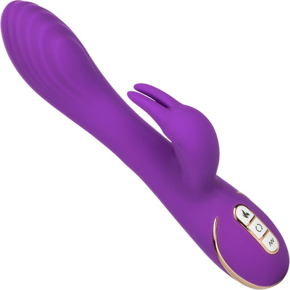 Jack Rabbit Signature Heated Silicone Rotating G Rabbit Rechargeable Vibrator By CalExotics