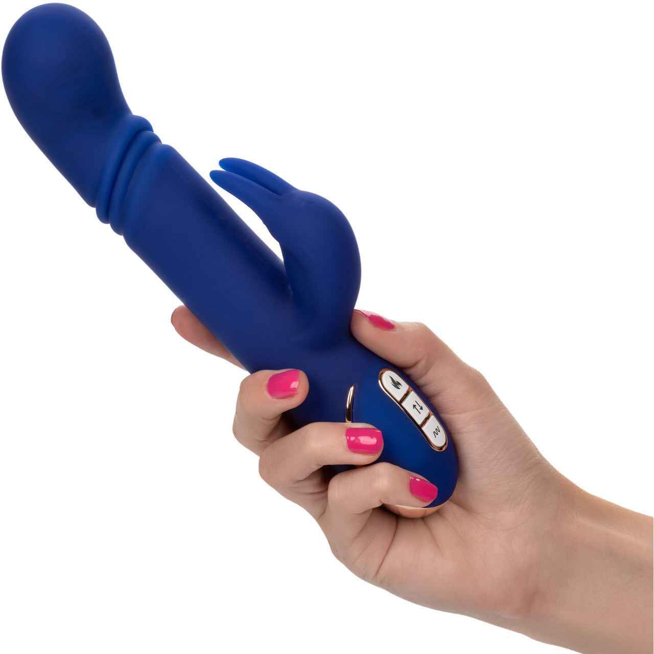 Jack Rabbit Signature Heated Silicone Thrusting G Rabbit Rechargeable Vibrator By CalExotics