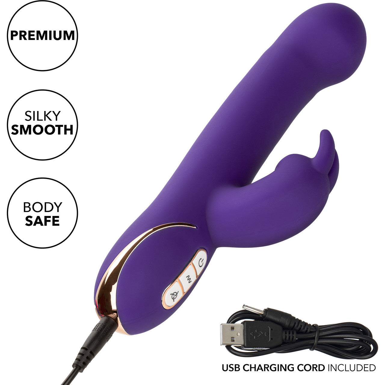 Jack Rabbit Signature Silicone Suction Rabbit Rechargeable Dual Stimulation Vibrator By CalExotics