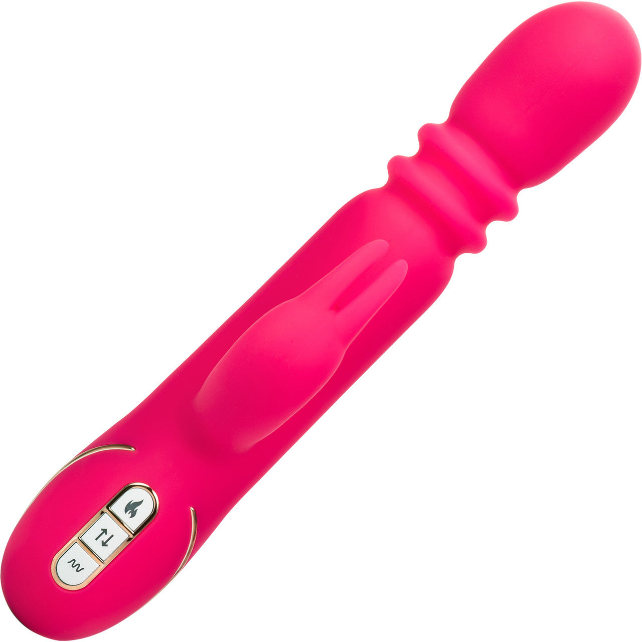 Jack Rabbit Signature Heated Silicone Triple Fantasy Rabbit Thrusting Vibrator By CalExotics